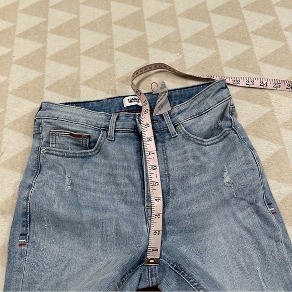 NWOT Tommy Hilfiger high rise straight leg crop jeans Abigail wash - Picture 8 of 8